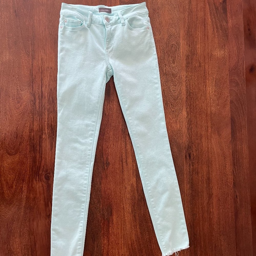 DL1961 Chloe Skinny, Girls Size 12, Bleached Aqua